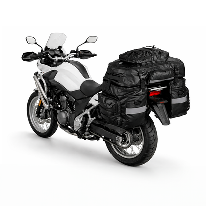 Mochila Portaequipajes 3 En 1 Para Moto – Alforjas Laterales Y Bolsa Superior Impermeable