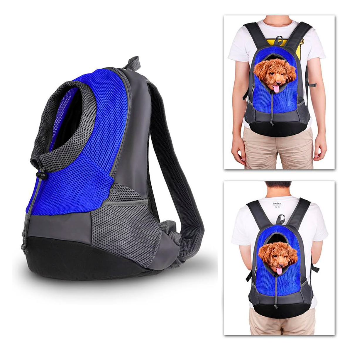 Mochila Transportadora Para Perros Y Gatos – Diseño Frontal Transpirable Con Arnés Interno De Seguridad