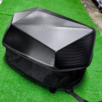 Mochila Laico Bear Para Moto De Fibra De Carbono – Rígida Expandible E Impermeable Para Laptop Y Ciudad