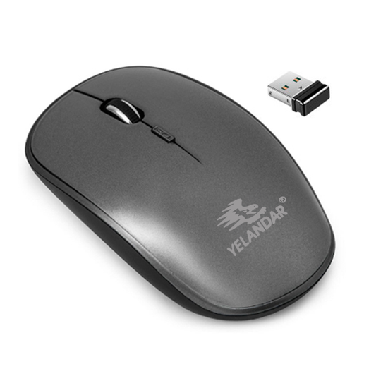 Mouse Inalámbrico USB Ergonómico Yelandar – Sensor Óptico Preciso Y Diseño Compacto Para Oficina O Casa