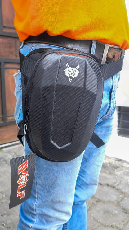 Muslera De Moto Wolf Tipo Piernera – Canguro Resistente Con 4 Bolsillos, Material Eva Impermeable Y Ajuste Ergonómico