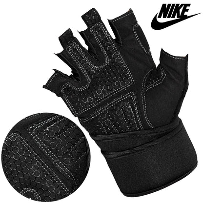 Guantes Nike Deportivos Gym Crossfit Bicicleta – Medio Dedo Con Agarre Antideslizante Y Correa Ajustable