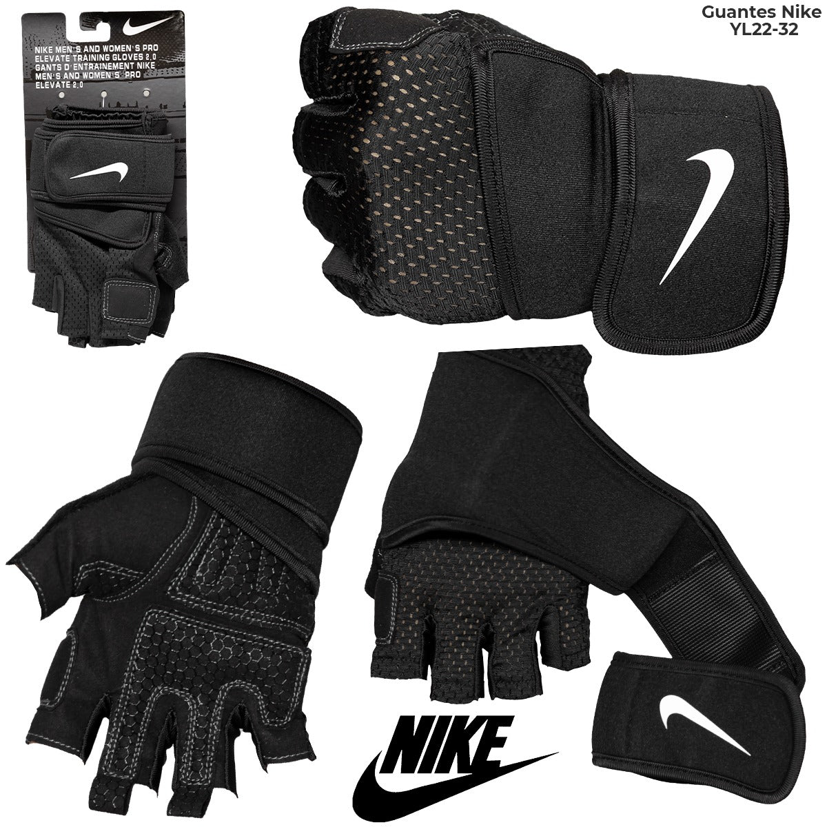 Guantes Nike Deportivos Gym Crossfit Bicicleta – Medio Dedo Con Agarre Antideslizante Y Correa Ajustable