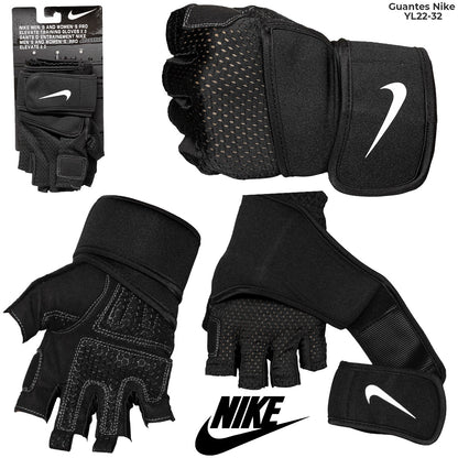 Guantes Nike Deportivos Gym Crossfit Bicicleta – Medio Dedo Con Agarre Antideslizante Y Correa Ajustable
