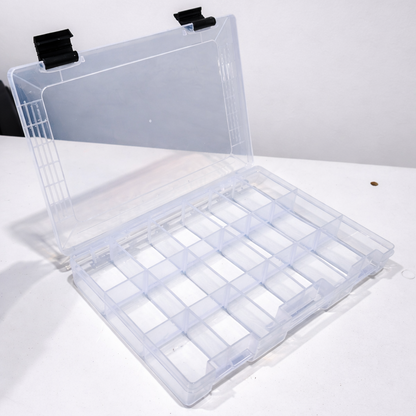 Caja Organizadora De Almacenamiento 18 Compartimentos Transparente – Plástica Compacta Multifuncional Para Herramientas Y Accesorios