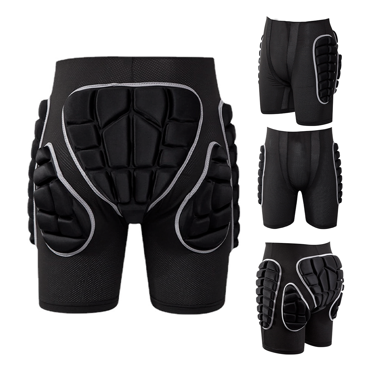 Pantaloneta Short Pantalón Corto Acolchado Deportivo – Protector De Cadera Y Coxis Con Almohadilla Transpirable Para Deportes Extremos