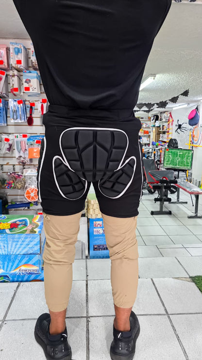 Pantaloneta Short Pantalón Corto Acolchado Deportivo – Protector De Cadera Y Coxis Con Almohadilla Transpirable Para Deportes Extremos