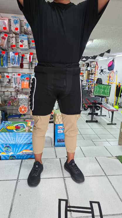 Pantaloneta Short Pantalón Corto Acolchado Deportivo – Protector De Cadera Y Coxis Con Almohadilla Transpirable Para Deportes Extremos