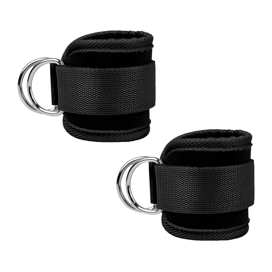 Par Acople De Patada Para Polea Tobillo Valeo – Correa Acolchada Con Anillos Doble Fijación