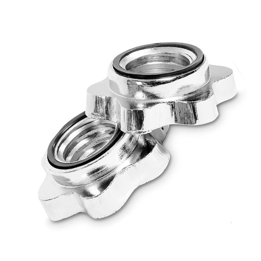 Seguros Tuerca Cromados Para Barra Estándar De 1 Pulgada – Par De Collares Metálicos Anticorrosión Para Mancuernas O Barras