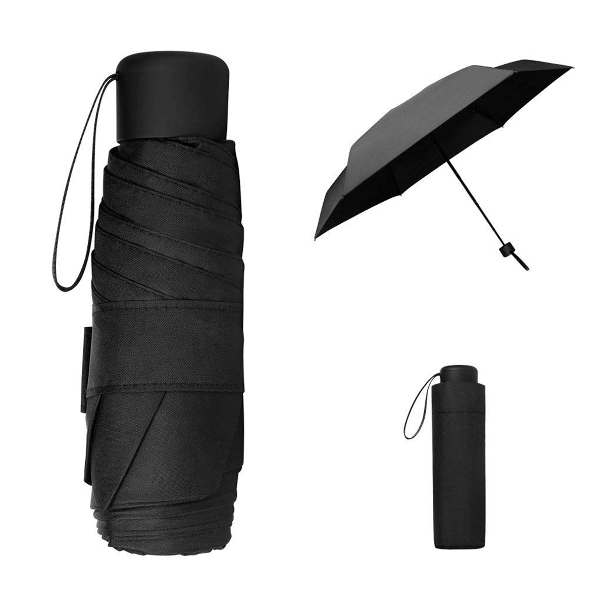Paraguas Mini Compacto Plegable – Sombrilla Portátil Resistente Al Agua Para Lluvia Y Sol