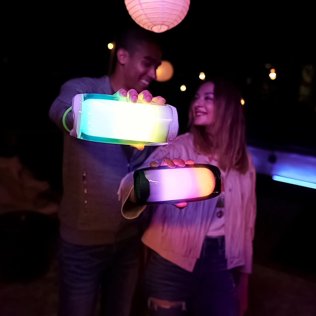 Parlante Bluetooth Pulse 4 Luces Led 360° Con Micrófono Excelente Sonido