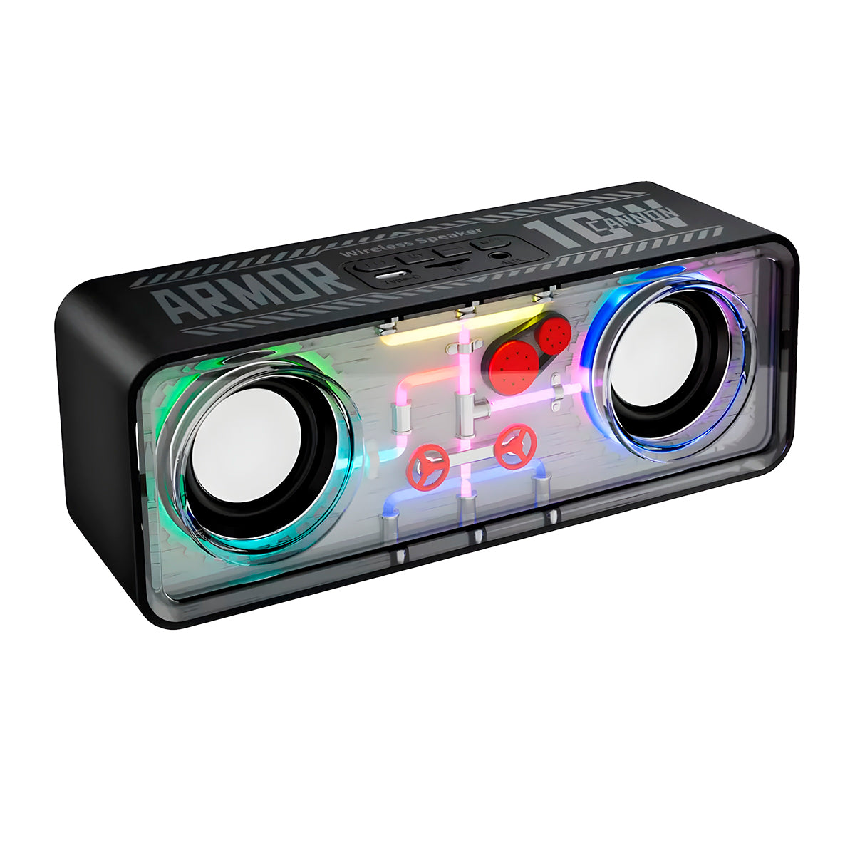 Parlante Bluetooth Retro Excelente Sonido Con Luz Led