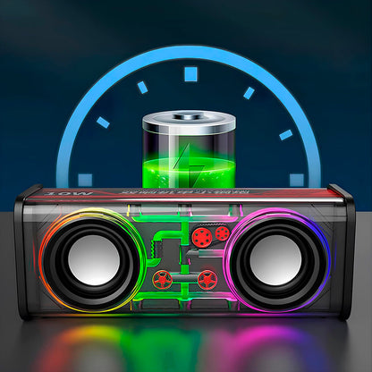 Parlante Bluetooth Retro Excelente Sonido Con Luz Led