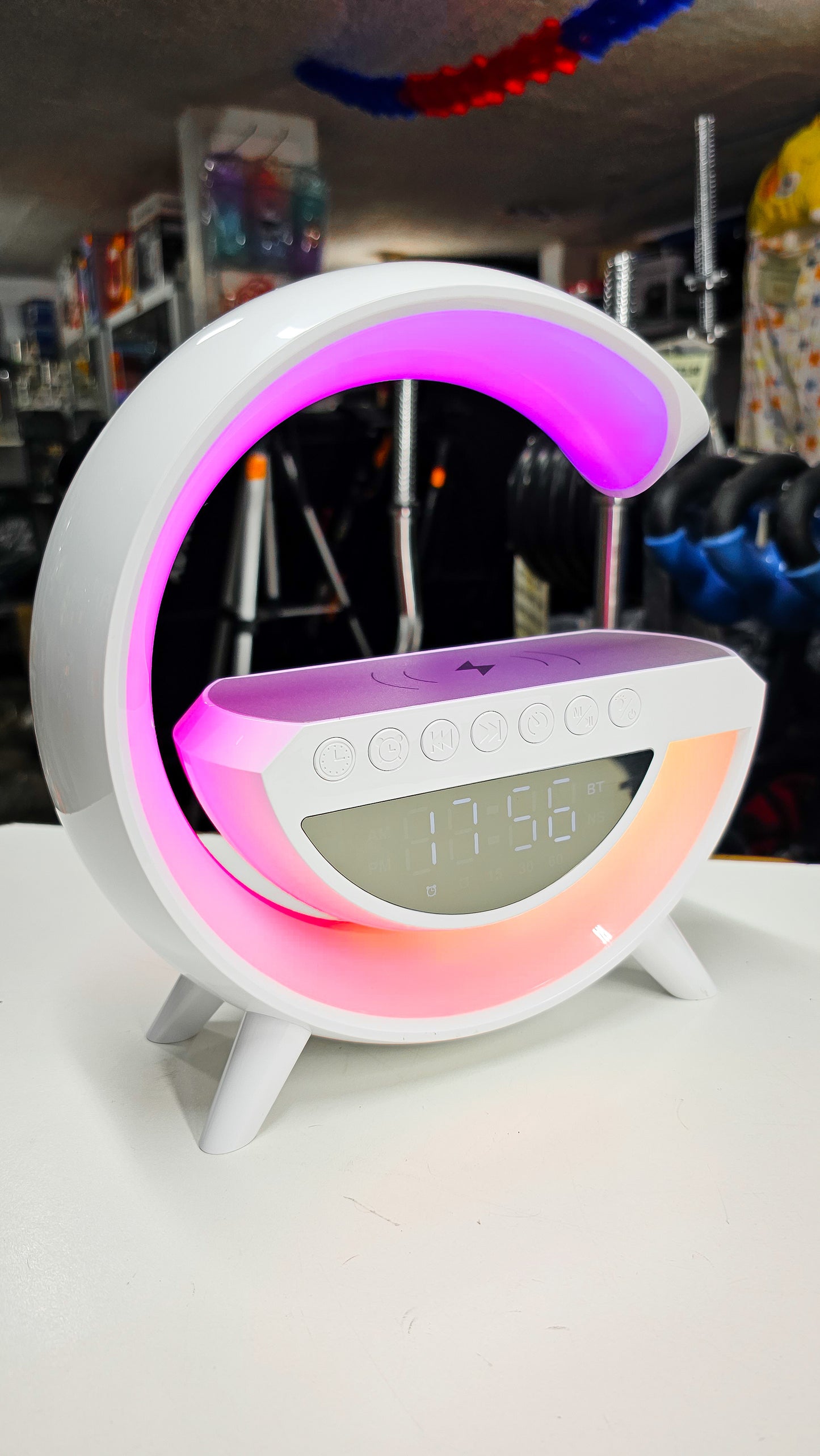 Parlante G 6 En 1 Bluetooth LED Despertador – Luz LED Inteligente Multifuncional