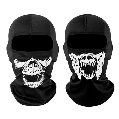 Pasamontañas Calavera Unisex – Máscara Multifuncional Elástica Con Protección UV Para Moto Y Outdoor