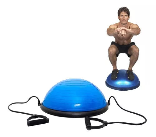 Pelota Bosu Bozu Equilibrio Fitness + Ligas + Inflador Yoga