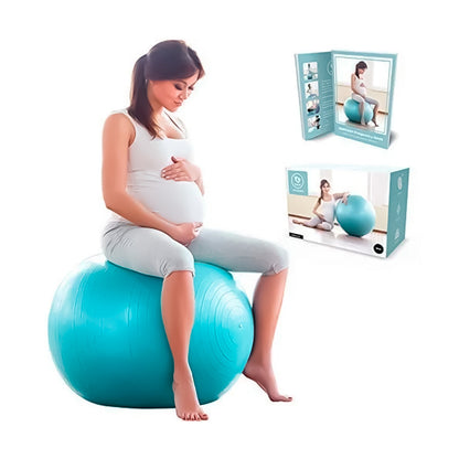 Pelota De Yoga Pilates 55cm – Balón Inflable Antideslizante Con Inflador Para Fitness Y Rehabilitación