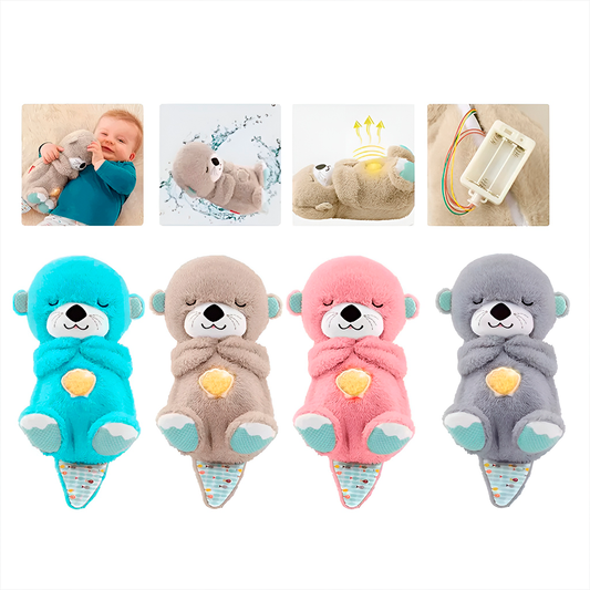 Peluche Nutria Sensorial Respiración Musical – Luz Nocturna Y Sonidos Relajantes Para Dormir
