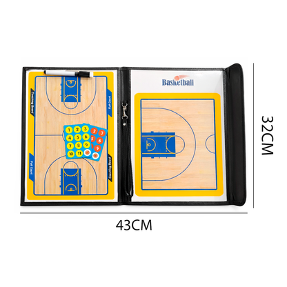 Pizarra Táctica Magnética De Básquetbol Plegable – Tablero Con 24 Fichas Y Marcador Para Entrenadores