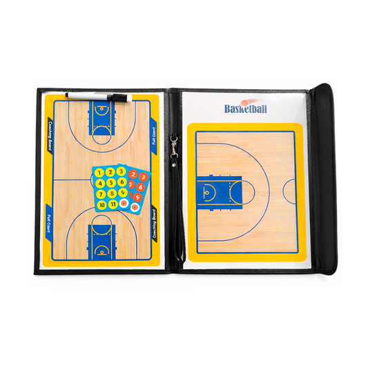 Pizarra Táctica Magnética De Básquetbol Plegable – Tablero Con 24 Fichas Y Marcador Para Entrenadores