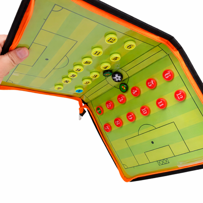 Pizarra Táctica Magnética De Fútbol Con Cierre – Carpeta Plegable Con Fichas Y Marcador Para Entrenadores