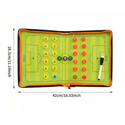 Pizarra Táctica Magnética De Fútbol Con Cierre – Carpeta Plegable Con Fichas Y Marcador Para Entrenadores