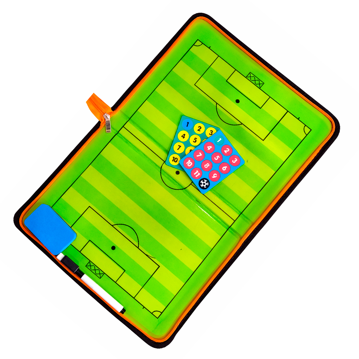 Pizarra Táctica Magnética De Fútbol Con Cierre – Carpeta Plegable Con Fichas Y Marcador Para Entrenadores