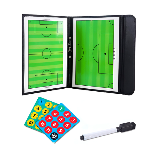 Pizarra Tablero Táctica Para Entrenador De Fútbol – Carpeta Magnética Plegable Con Marcador Y Fichas