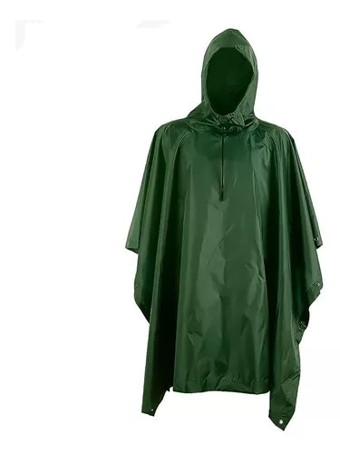 Poncho Impermeable Capa Capucha Lluvia Motorizado Senderismo