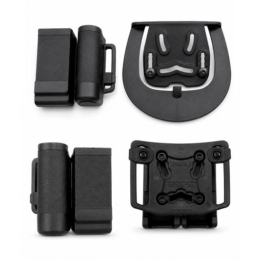 Porta Linterna Y Porta Cargador Tipo Paddle Con Doble Montaje – Estuche Rígido Para Correa Y Pantalón