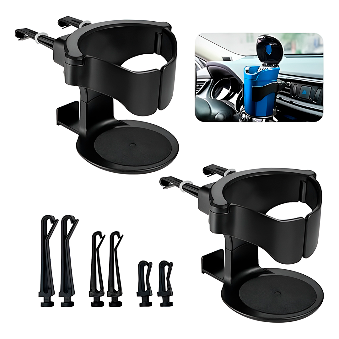 Portavasos Universal Para Auto Con Montaje En Rejilla – Soporte Ajustable Para Botellas, Vasos Y Latas