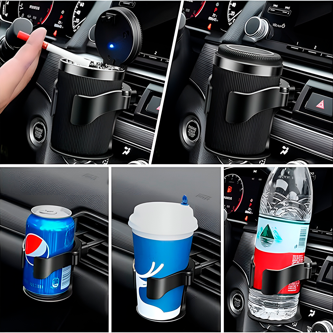 Portavasos Universal Para Auto Con Montaje En Rejilla – Soporte Ajustable Para Botellas, Vasos Y Latas