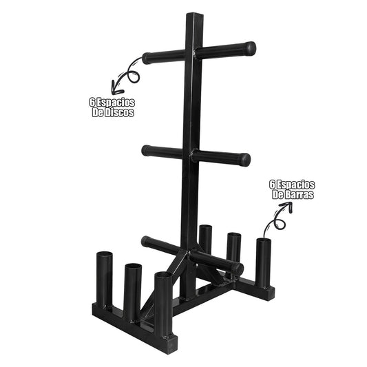 Rack Porta Peso Discos Barras Soporte Olímpico