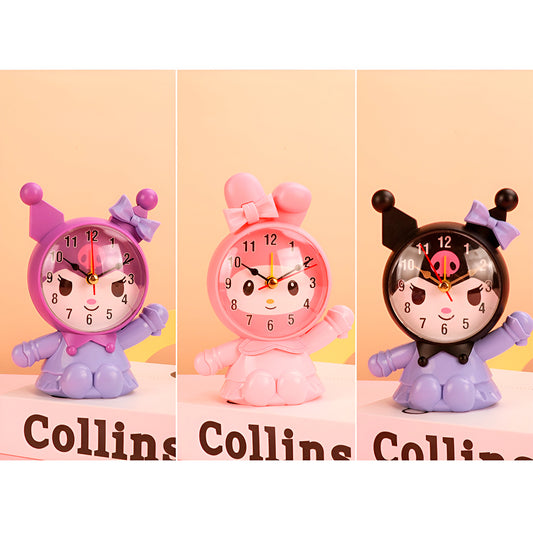 Reloj Despertador Decorativo Kuromi My Melody A Pilas