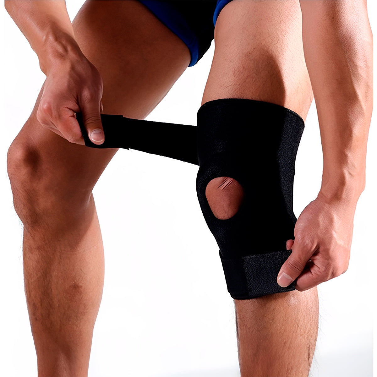 Rodillera De Hueco Soporte Elastica Ajustable Compresion Lesion