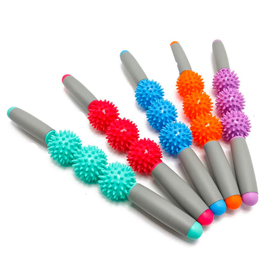 Rodillo De Masaje Muscular Fitness 41cm – Masajeador Manual Con Bolas Texturizadas Para Recuperación Deportiva Y Terapia Miofascial