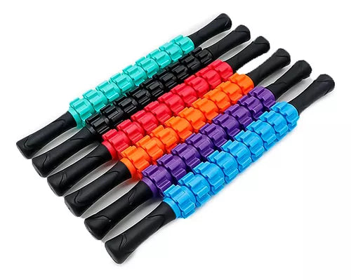 Rodillo De Masaje Muscular M3 Fitness 41cm – Masajeador Manual Con Ruedas Tipo Engranaje Para Masaje Profundo Y Estimulación Muscular