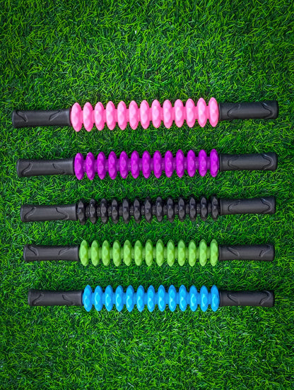 Rodillo De Masaje Muscular M2 Fitness 41cm – Masajeador Manual Con Ruedas Planas Onduladas Para Relajación Y Recuperación Muscular