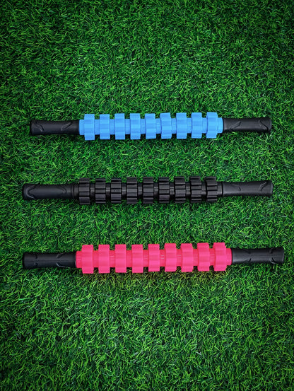 Rodillo De Masaje Muscular M3 Fitness 41cm – Masajeador Manual Con Ruedas Tipo Engranaje Para Masaje Profundo Y Estimulación Muscular