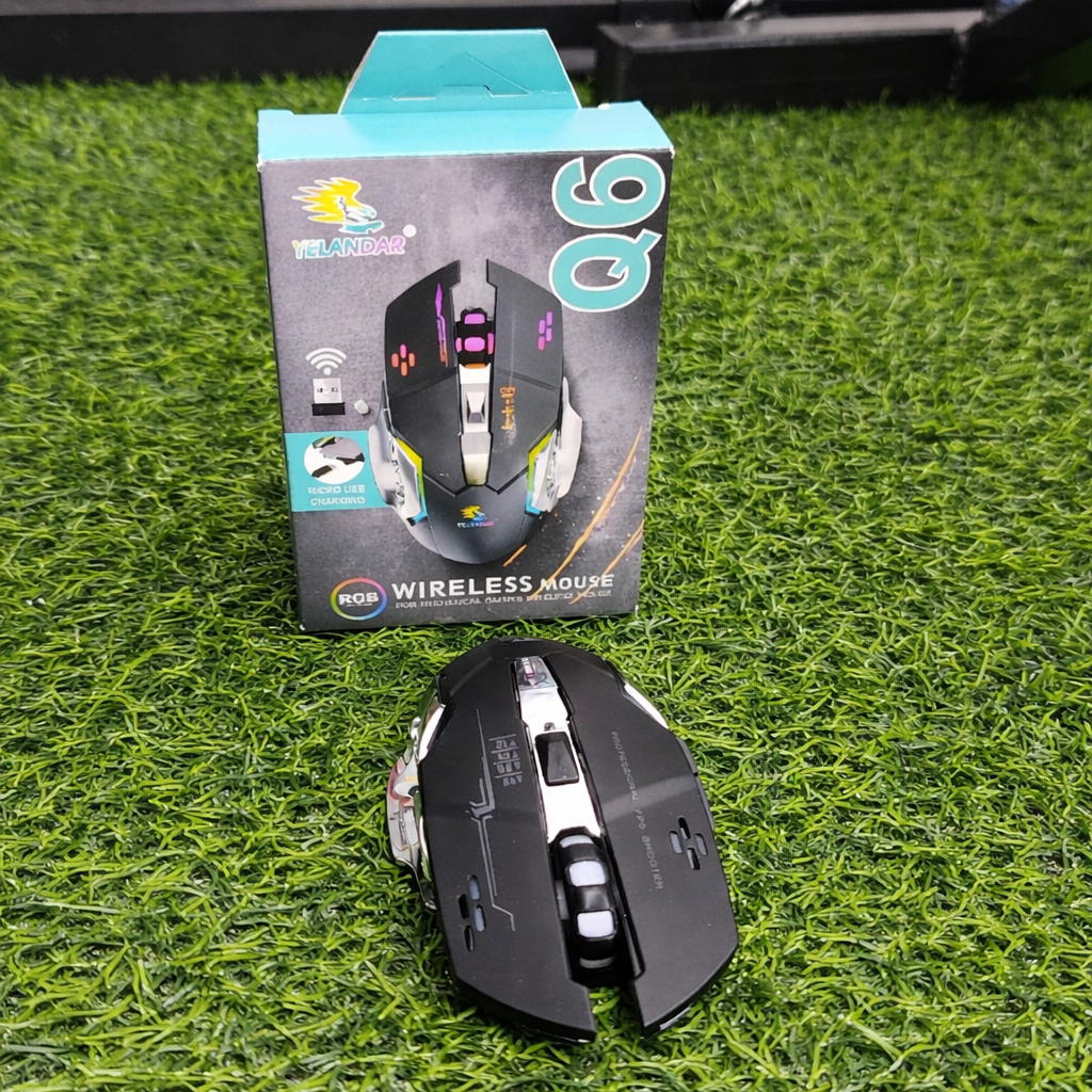Mouse Silencioso Recargable USB Yelandar – Gaming Ergonómico Con LED RGB Y Sensor Óptico De Alta Precisión