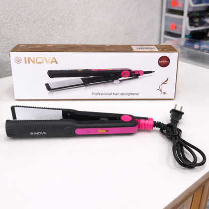 Plancha Alisadora De Cabello Inova Con Placas De Cerámica – Temperatura Ajustable Para Todo Tipo De Cabello