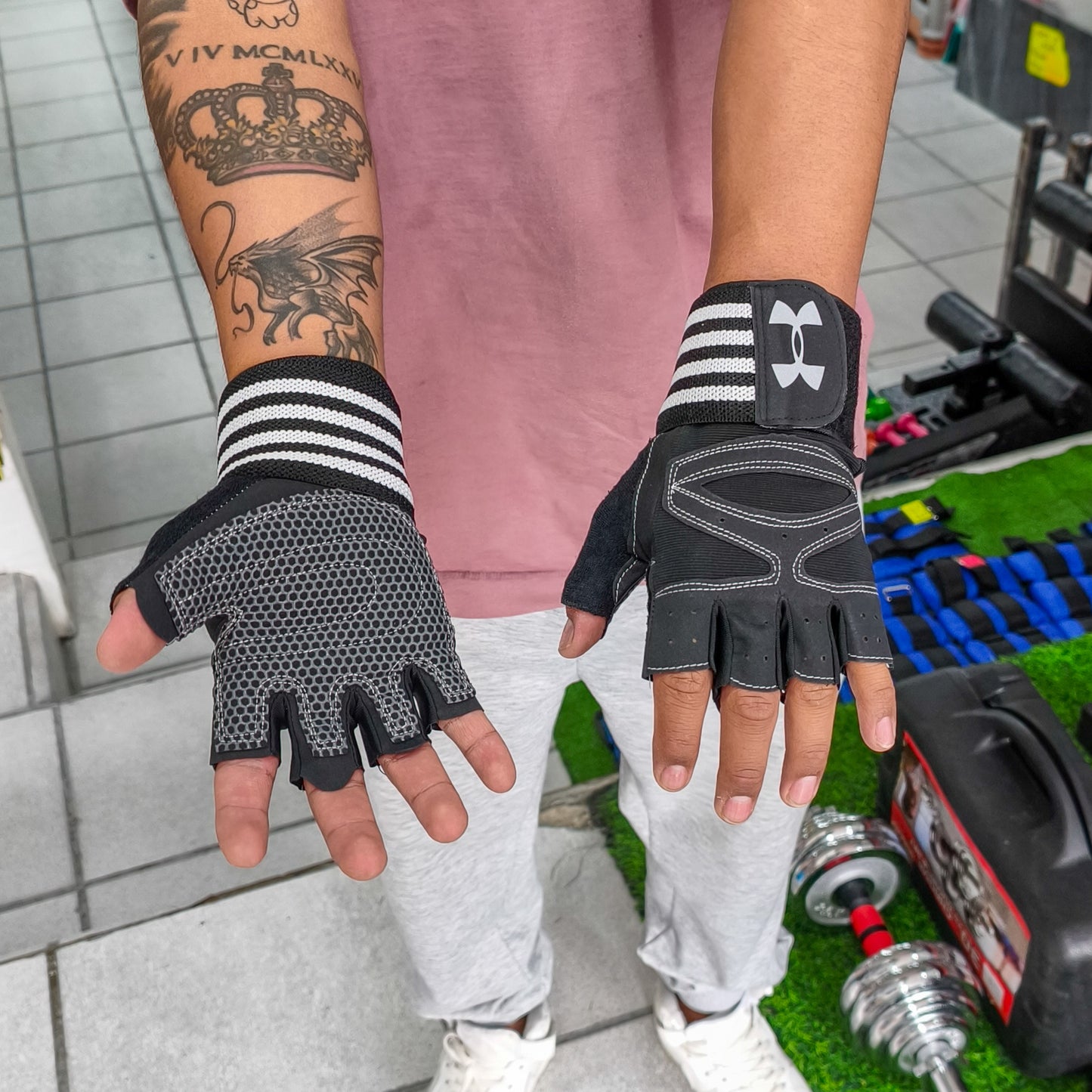 Guantes De Entrenamiento Under Para Gimnasio Con Muñequera – Guantes Deportivos Con Agarre Antideslizante Y Protección De Palma