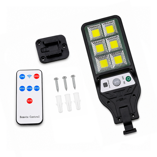 Lámpara Reflector Solar LED Con Sensor De Movimiento Y Control Remoto – Iluminación Exterior Para Jardín Y Garaje