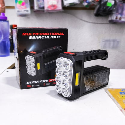 Reflector LED Recargable Solar Portátil De Mano – Linterna De Alta Potencia Con Carga USB Y Panel Solar
