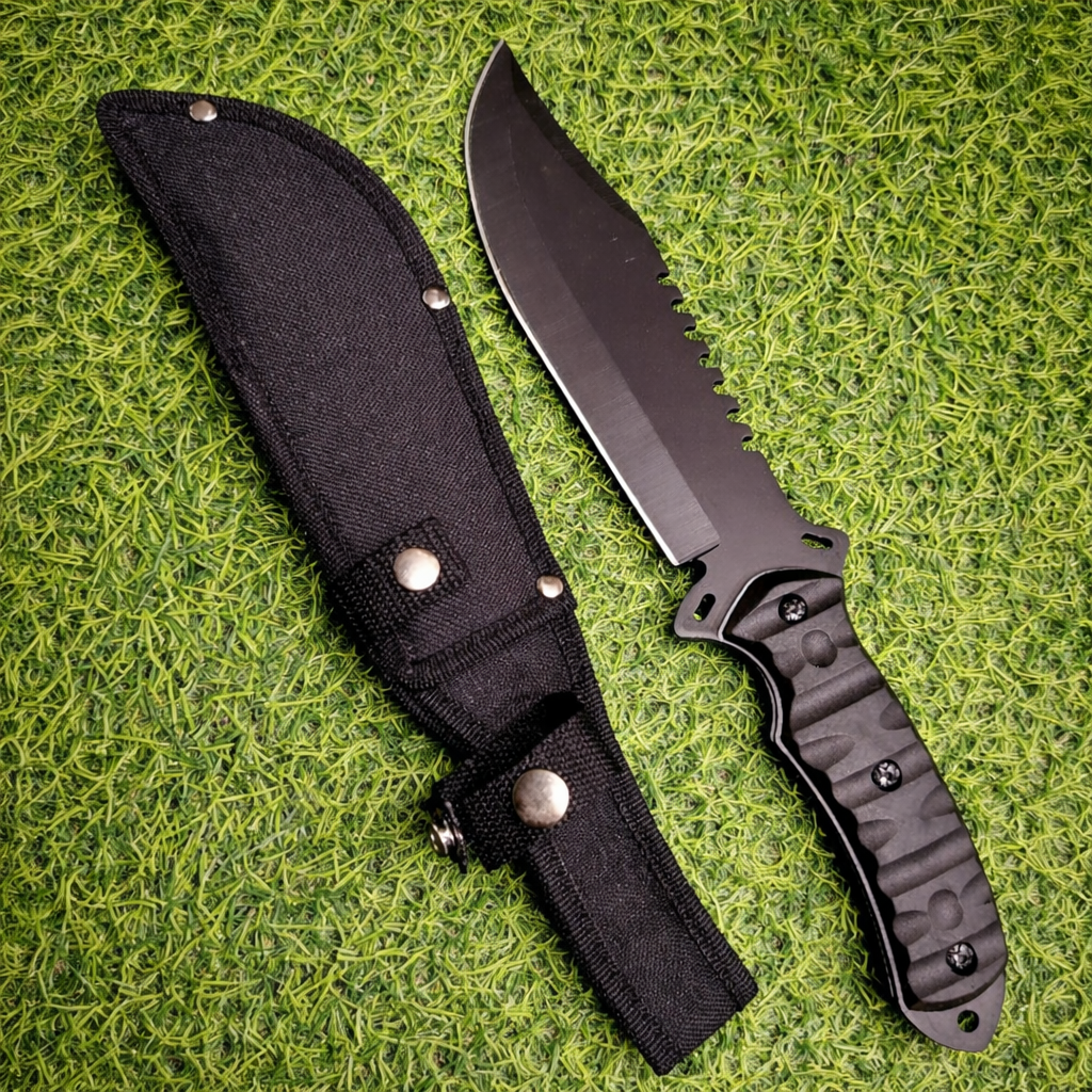 Cuchillo Navaja Táctico Militar Multifuncional Con Estuche – Hoja De Acero Inoxidable Y Funda De Nylon Con Broche