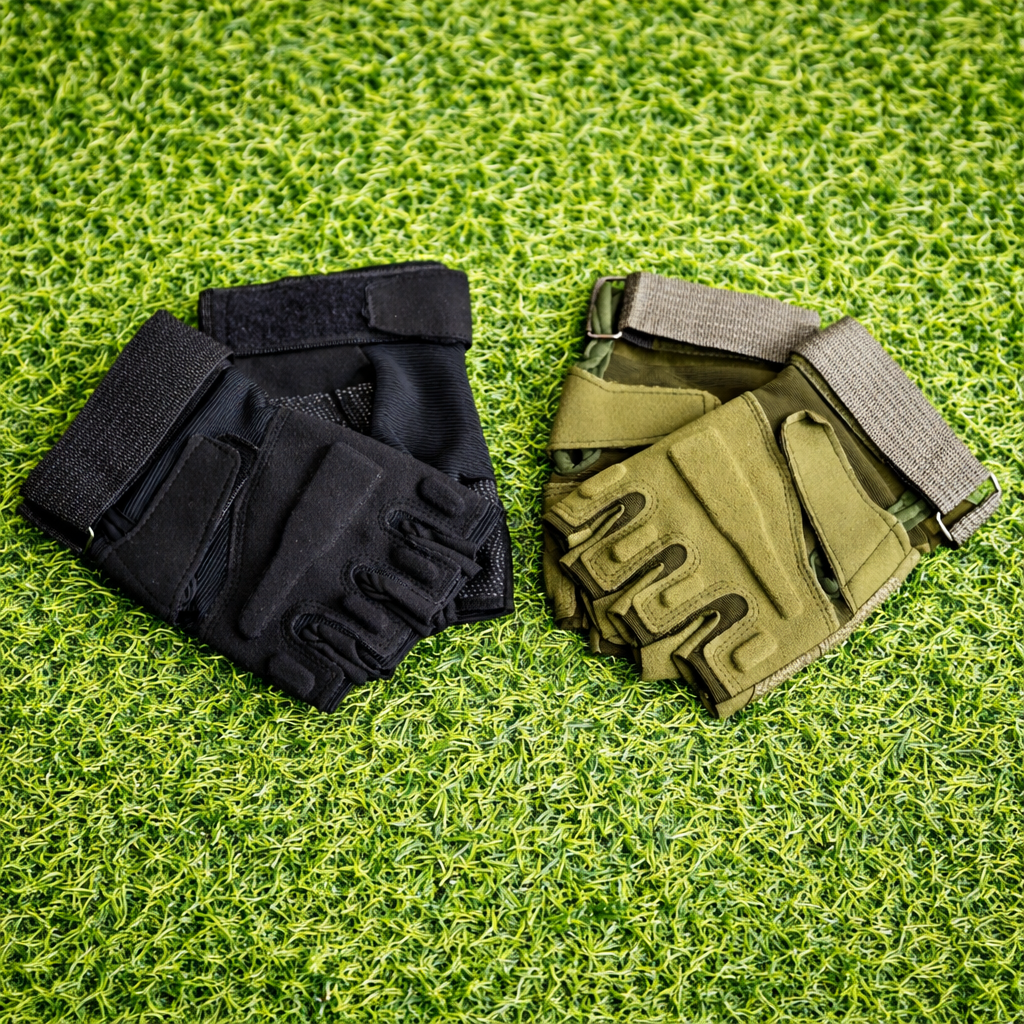 Guantes Tácticos Medio Dedo Militar Blackhawk – Antideslizantes Con Refuerzo De Nudillos Y Cierre De Muñeca