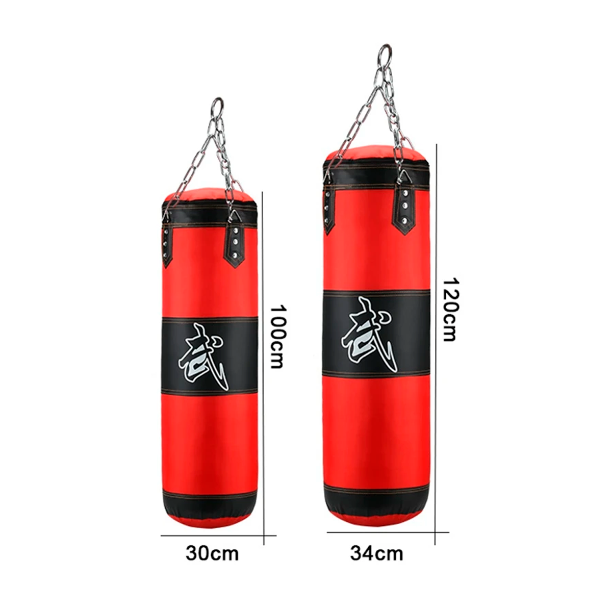 Saco De Boxeo Relleno Con Cadenas Para Colgar – Entrenamiento De Box, Kickboxing Y Artes Marciales