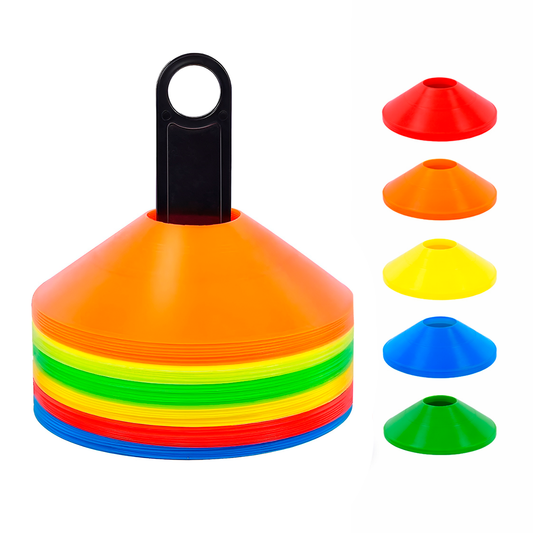 Set 50 Platillos De Entrenamiento Deportivo – Set De Agilidad Para Fútbol, Velocidad Y Coordinación