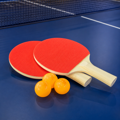 Set de Ping Pong Golty con 2 Raquetas De Madera y 3 Pelotas